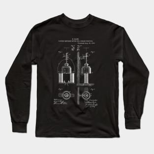 Electric Impulsion Device for a Torsion Pendulum Vintage Patent Hand Drawing Long Sleeve T-Shirt